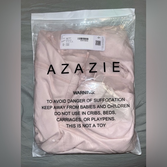 Azazie Natalia Blushing Pink A-Line Chiffon Dress - Picture 13 of 15